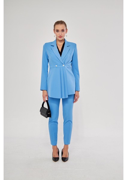 Pile Detay 2 Düğme Takım Indigo fiyatları