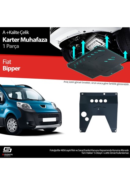 S-Dizayn Peugeot Bipper Çelik Karter Muhafaza 2007-2017 A+ Kalite