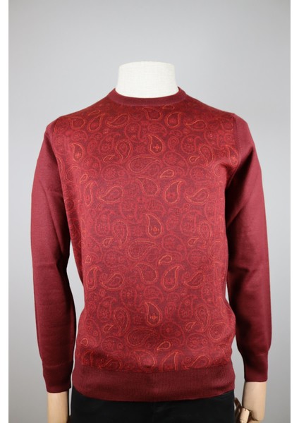 FD12 Farden O Yaka Triko Poyraz Bordo