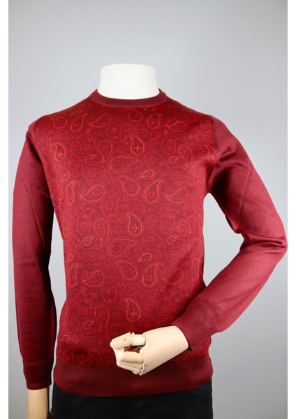 FD12 Farden O Yaka Triko Poyraz Bordo