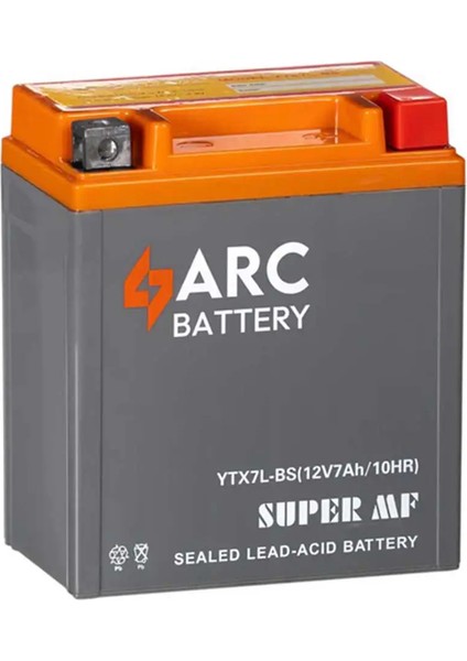 Arc Battery 12 Volt 5 Amper Dikey Motosiklet Aküsü (Üretim YILI:2024)