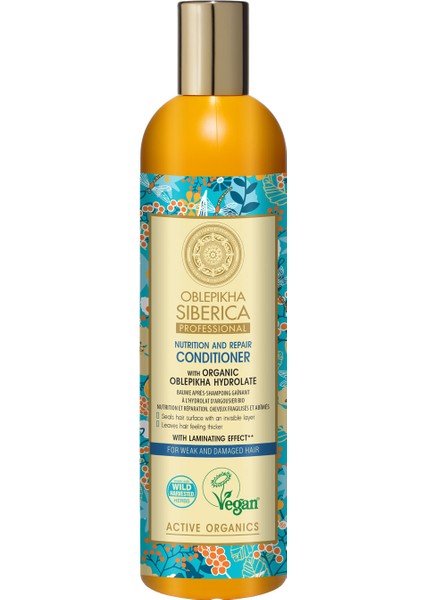 Oblepikha Zayıf ve Yıpranmış Saçlar İçin Yabani İğde İçerikli Saç Kremi 400 ml