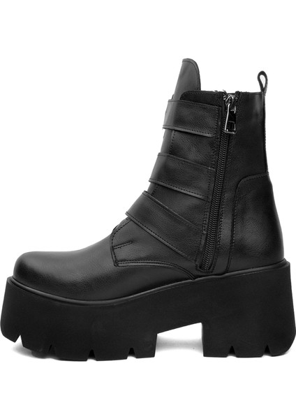 PM08 K620 Kadın Düz Bot Siyah modelleri