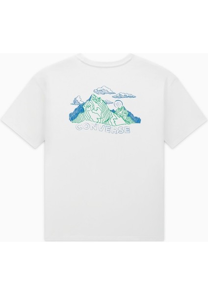 Outdoor Terrain Textures Erkek Beyaz Yuvarlak Yaka Tişört fiyatları