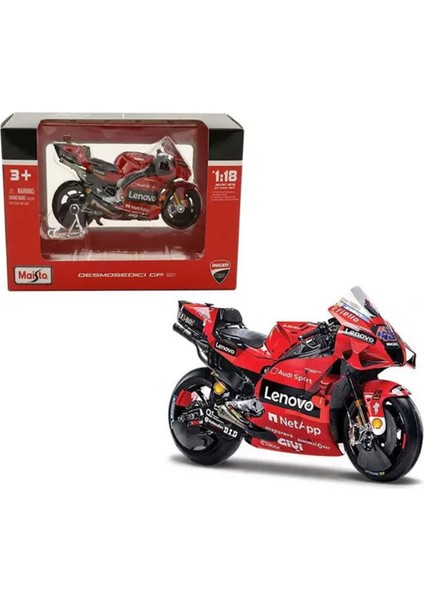 Moto Gp - Ducati Lenovo Team 2021 Model 1:18 - Mavi Su Dünyası