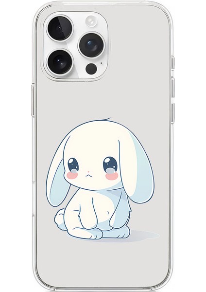 Apple iPhone 11 Pro Uyumlu Üzgün Tavşan Desenli Silikon Kılıf