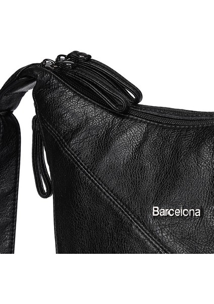 Yıkama Deri Askılı Postacı Kadın Çantası 21K Barcelona 1896 fırsatları