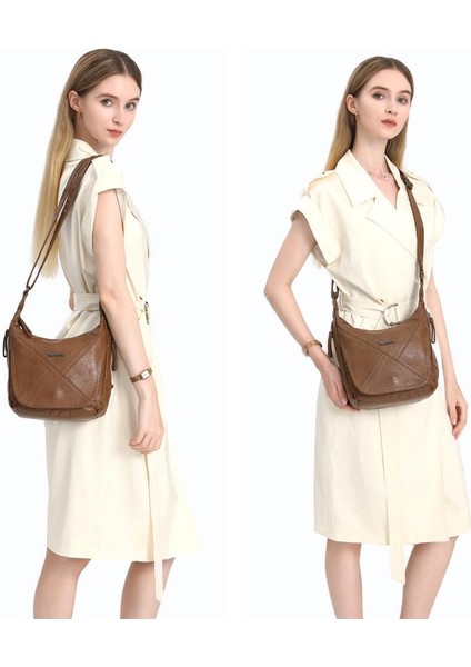 Yıkama Deri Askılı Postacı Kadın Çantası 21K Barcelona 1896 indirimleri