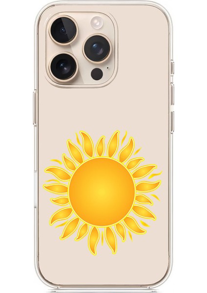 Apple iPhone 15 Pro Max Uyumlu Güneş Desenli Silikon Kılıf