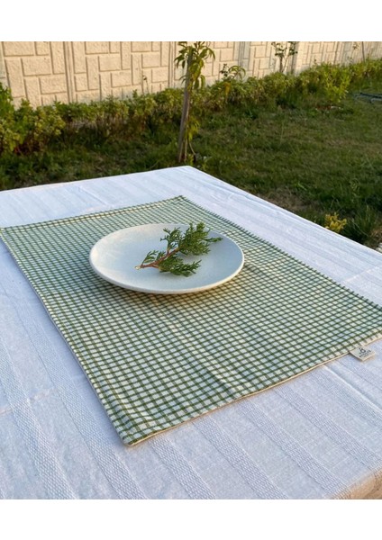 Amerikan Servis - %100 Pamuk - 2'li - Çift Kat - 35X50 cm - Kareli