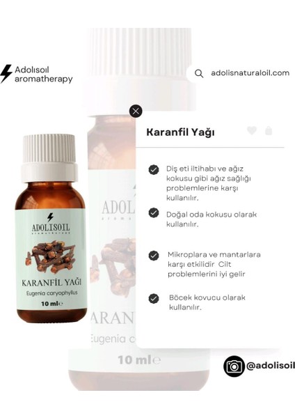 Karanfil Uçucu Yağı - Clove Essentialoil 10 ml