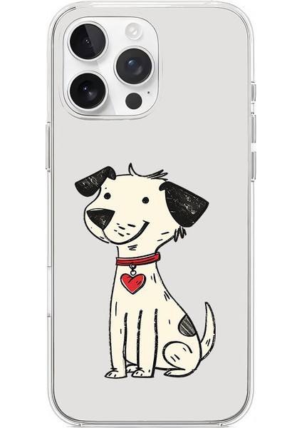 Apple iPhone 16 Pro Uyumlu Sevimli Köpek Desenli Silikon Kılıf