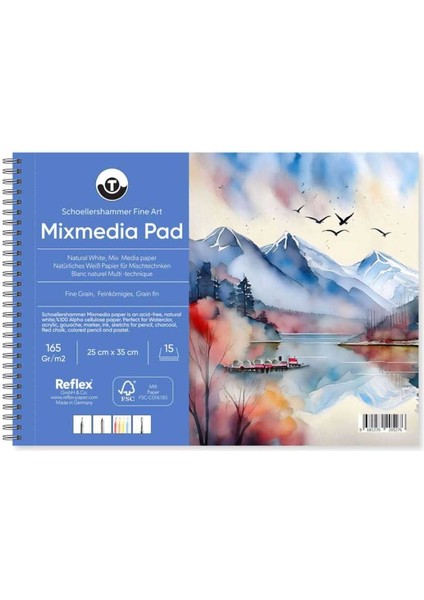 Schoellershammer Mix Media Pad Çok Amaçlı Eskiz Çizim Defteri 165 Gr. 25X35 Cm. 15 Yaprak