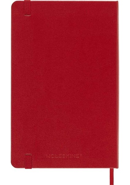 Sert Kapak Çizgili Defter M Boy 11,5X18 cm 208 Sayfa Scarlet Kırmızı