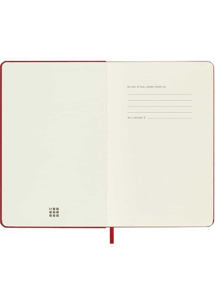 Sert Kapak Çizgili Defter M Boy 11,5X18 cm 208 Sayfa Scarlet Kırmızı