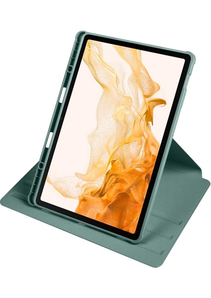 Galaxy Tab S10+ Plus 12.4" SM-X820 Uyumlu Kılıf Kalem Bölmeli Dönebilen Yatay Dikey Standlı Kapaklı