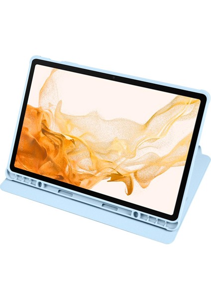Galaxy Tab S10+ Plus 12.4" SM-X820 Uyumlu Kılıf Kalem Bölmeli Dönebilen Yatay Dikey Standlı Kapaklı modelleri