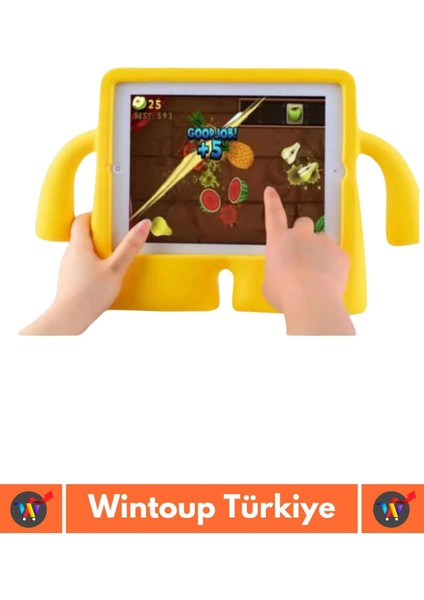 Premium Apple Samsung Uyumlu 8.7 Inch Silikon Yumuşak Tutacaklı Tam Koruma Çocuk Tablet Kılıfı