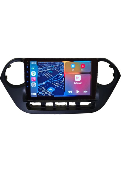 Hyundai I10 (2012-2019 Yıl) Multimedya Android Sürüm 13 Kablosuz Carplay Navigasyon 9 Inç Ekran 4G Ram + 32GB Hafıza Çerçeveli ve arka görüş kameralı fırsatları