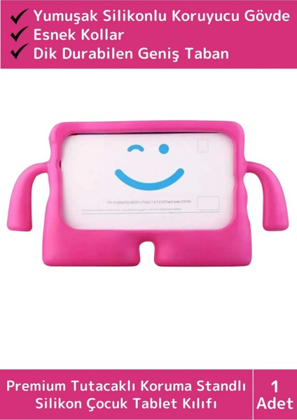 Premium Apple Samsung Uyumlu 11 Inch Silikon Yumuşak Tutacaklı Tam Koruma Kids Çocuk Tablet Kılıfı