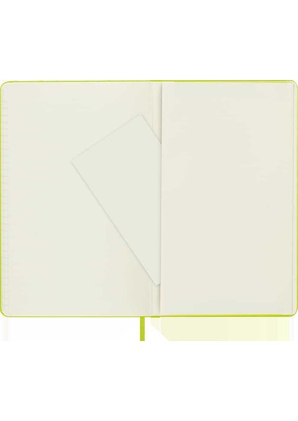 Sert Kapak Çizgili Defter L Boy 13X21 cm 192 Sayfa Limon Yeşili