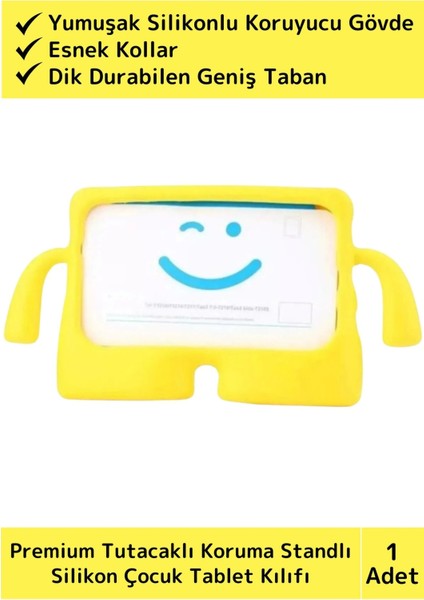 Premium Apple Samsung Uyumlu 11 Inch Silikon Yumuşak Tutacaklı Tam Koruma Kids Çocuk Tablet Kılıfı