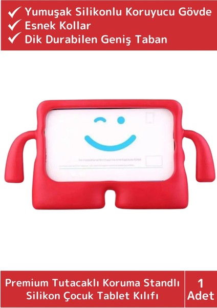Premium Apple Samsung Uyumlu 11 Inch Silikon Yumuşak Tutacaklı Tam Koruma Kids Çocuk Tablet Kılıfı