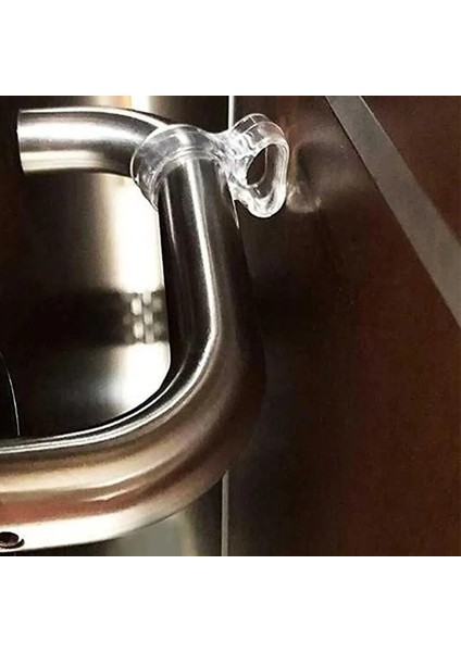 5'li Şeffaf Silikon Kapı Durdurucu Tutucu Pencere Kolu Stoperi Kapı Kolu Tamponu