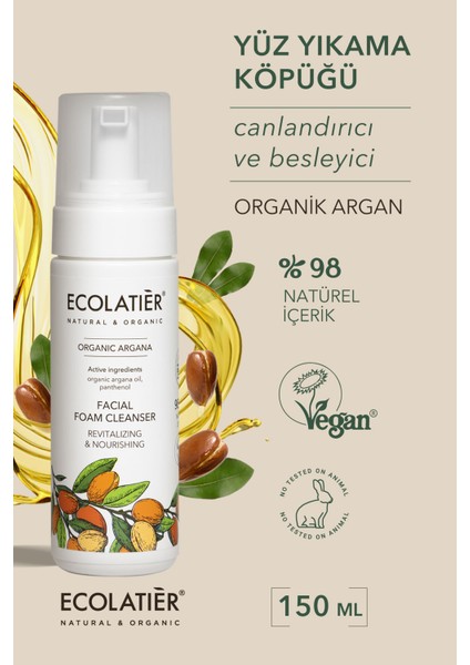 Özel 3’lü Cilt Bakım Seti: Yüz Temizleme Köpüğü + Yüz Toniği + Yüz Bakım Kremi Organik Argan modelleri