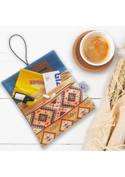 Kot Etnik Tütün Çantası Minimal Tasarım 16 x 19 cm Dayanıklı ve Şık