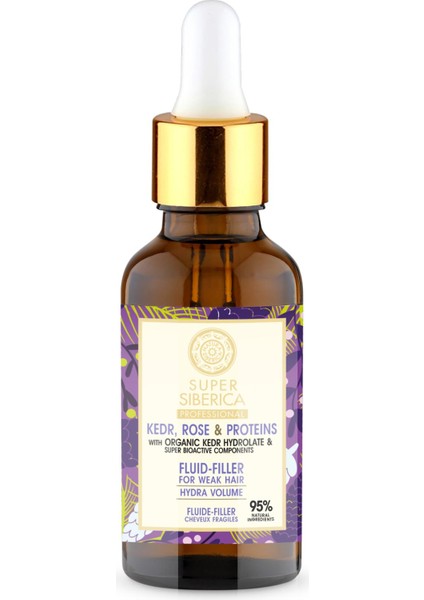 Super Zayıf Saçlar İçin Kedr Gül ve Protein İçerikli Hacim Kazandıran Serum 50 ml