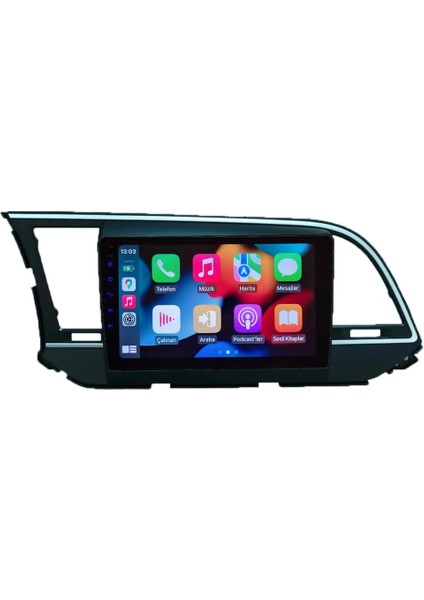 Hyundai Elantra 2016-2018 Android Kablosuz Carplay Navigasyon Multimedya 9 Inch Ekran 4G Ram + 32GB Hafıza Çerçeveli ve arka görüş kameralı fiyatları