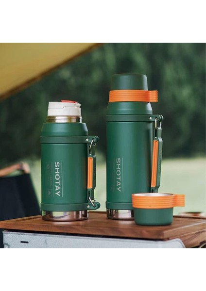 Çelik Termos Camper Large 1600ML Haki