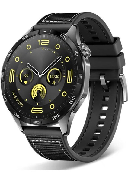 Huawei Honor Magic 2 46MM Kademeli ve Dikiş Detaylı Esnek Silikon Kordon KRD102