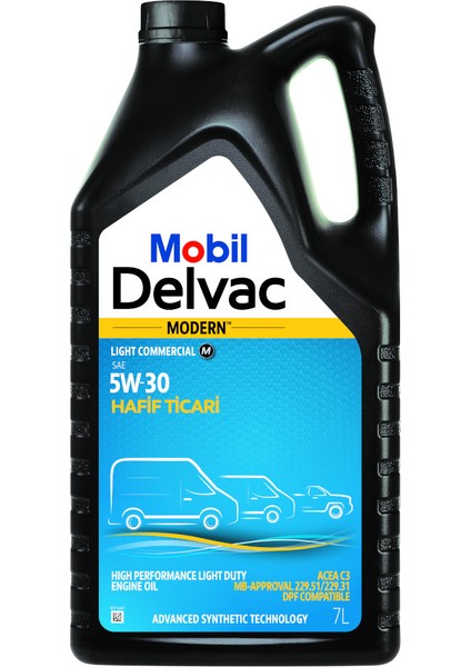Delvac Modern Light Commercial M 5W-30 7 L (Üretim Yılı:2023)