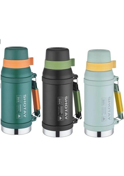 Çelik Termos Camper Large 1600ML Açık Yeşil