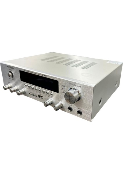 BT-602 80 Watt 2 Bölge 220V Silver Stereo Amfi Sd ve USB Girişli Ac 220V 20HZ-20KHZ