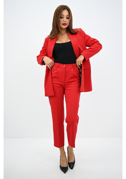 Kadın Leopar Astar Detaylı Ceket Takım 0115-25 fiyatları