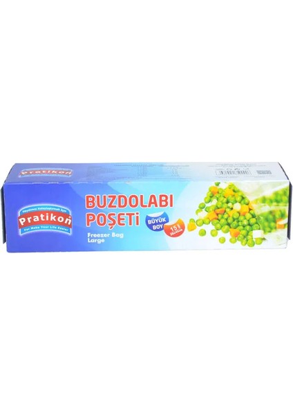 Buzdolabı Poşeti Büyük Boy 15 Adet 8 Kutu