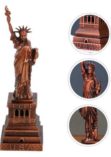Retro Metal Özgürlük Heykeli Bakır 32 Cm