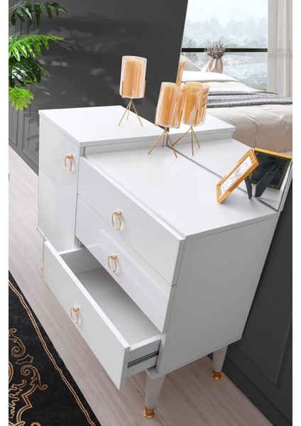 Palermo Şifonyer-Makyaj Masası- Aynalı-Beyaz fiyatları