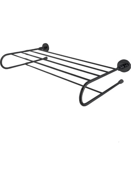 Paslanmaz Pirinç Mat Siyah Dilek 45 cm Mercan Raf Havluluk fırsatları