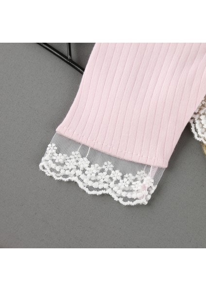 Çiçek ve Dantel Detaylı Fistolu 2'li Kız Takım fırsatları