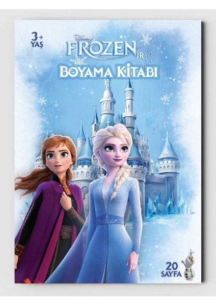 Frozen, Çocuklar Için Eğlenceli Boyama Kitabı, (+20), (Tam Sayfa Resimli Boyama Kitabı)