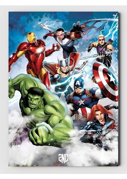 Avengers, Çocuklar Için Boyama Kitabı, (20 Tam Sayfa Resimli Boyama Kitabı) + A4 Poster