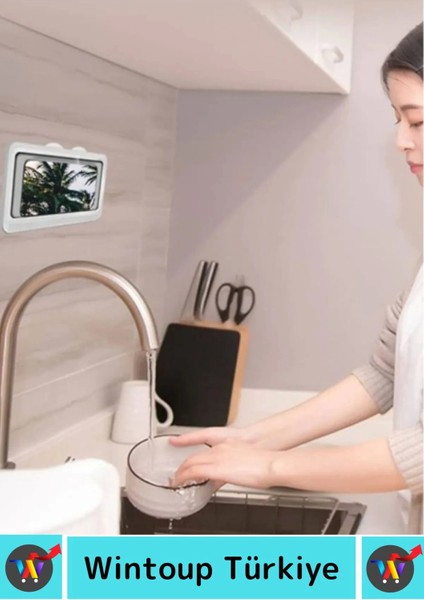 Premium Uzun Ömürlü Duvara Monte Pratik Su Geçirmez Buğu Yapmaz Duş Mutfak Dayanıklı Telefon Kabı modelleri