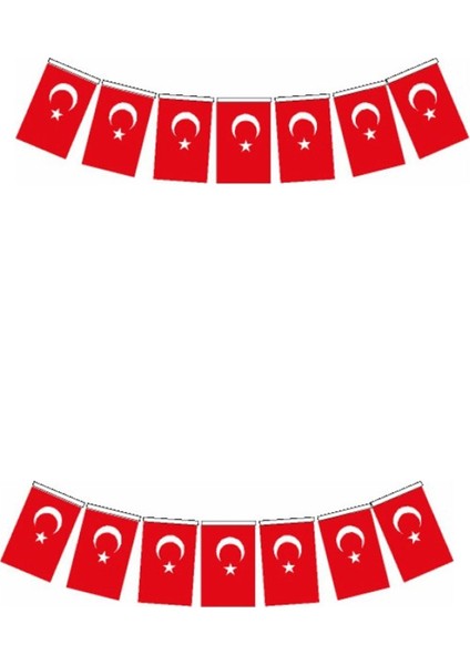 Vatan Mini Boy Ipli Kağıt Türk Bayrağı 50 Li VT805