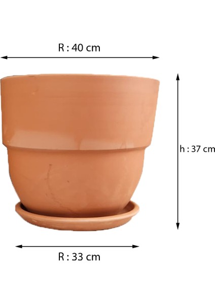 Floralia Plant/ Perge Model Toprak Saksı / El Yapımı