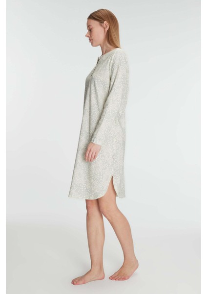 Aria's Closet Pamuklu Uzun Kollu Gecelik modelleri