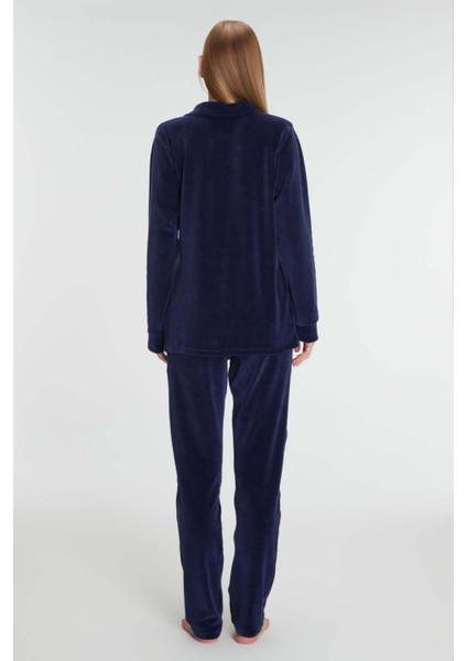 Aria's Closet Pamuklu Fermuarlı Sweatshirt Pantolon Pijama Takımı